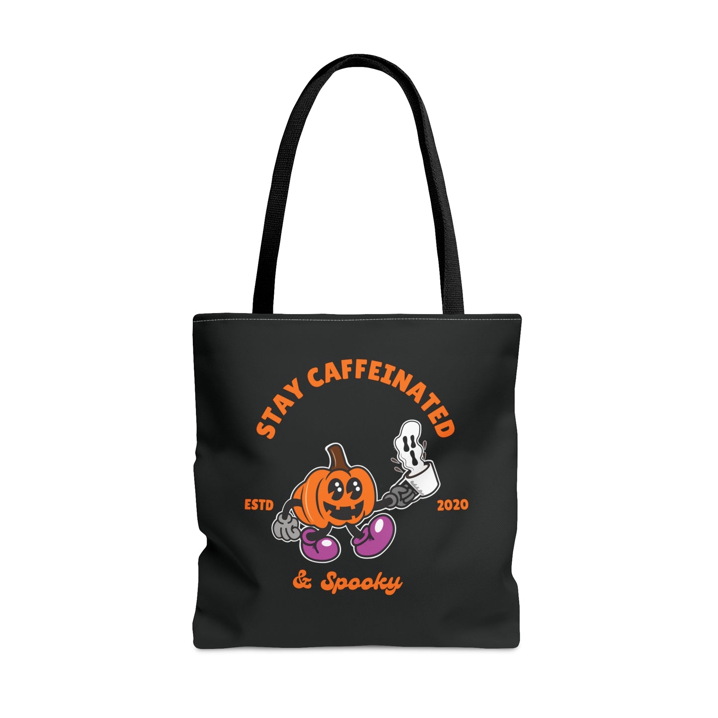 Stay caffeinated and spooky tote