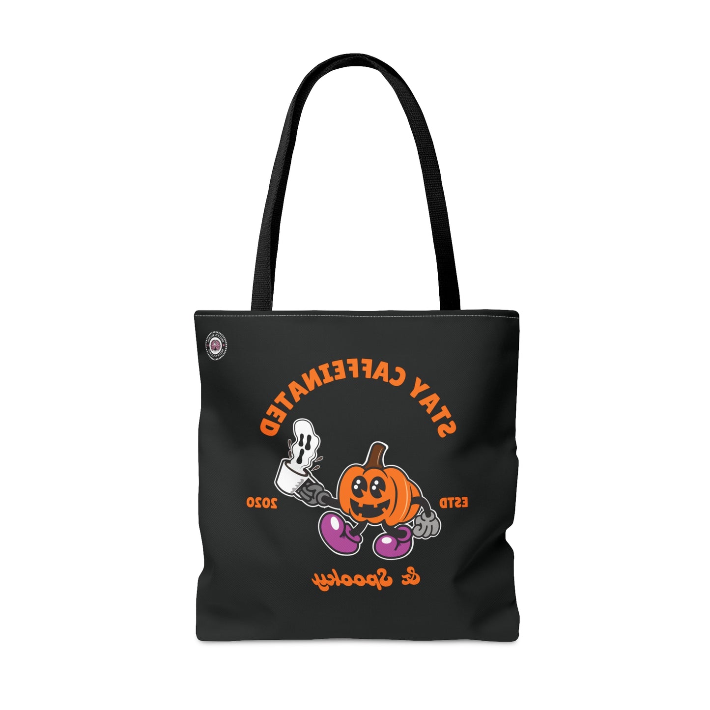 Stay caffeinated and spooky tote