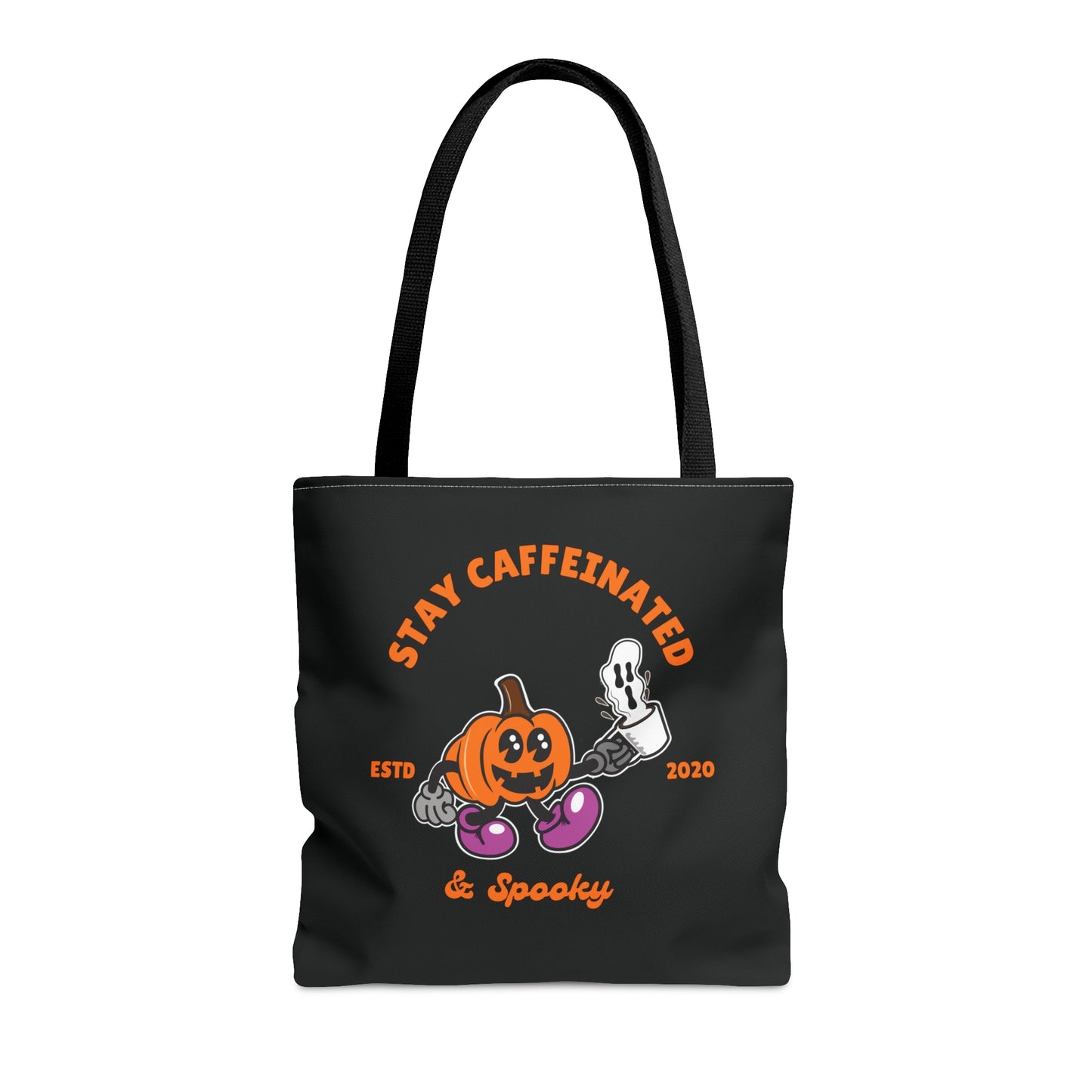 Stay caffeinated and spooky tote