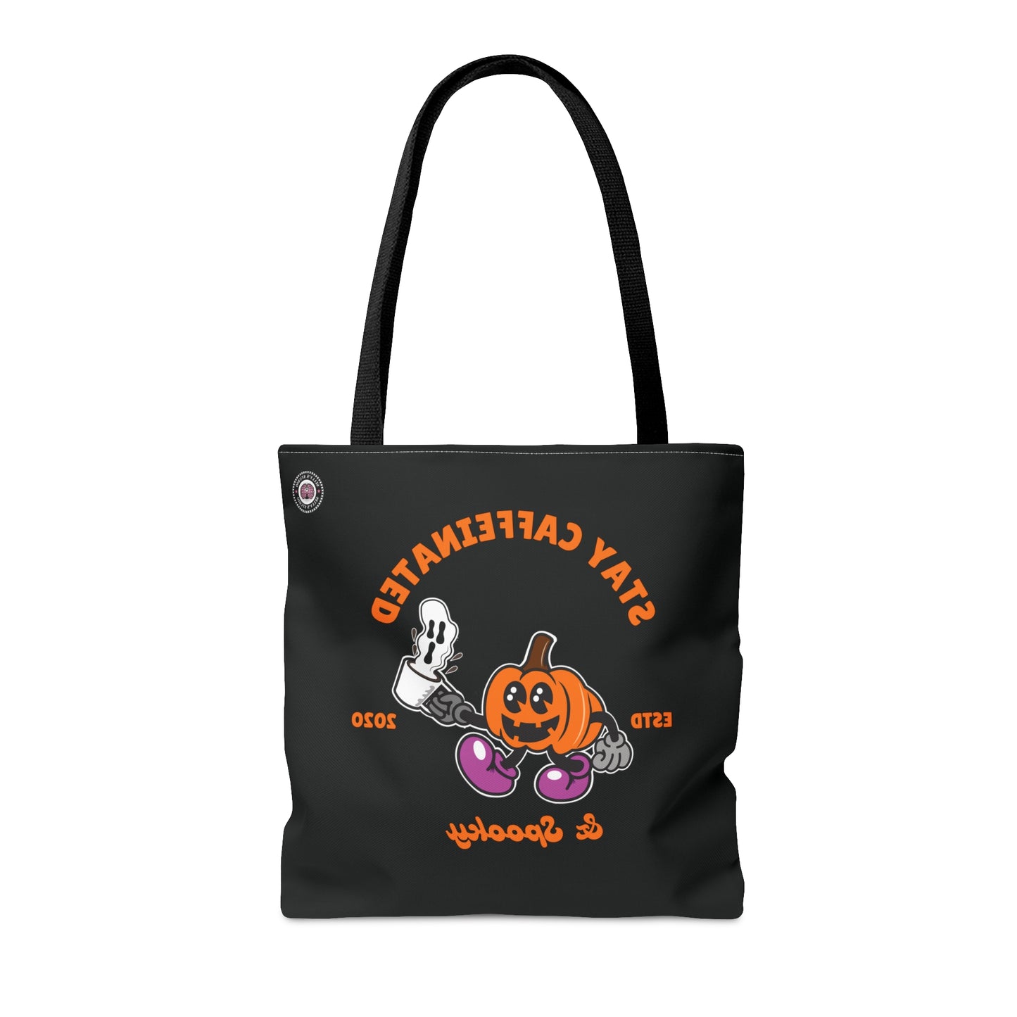 Stay caffeinated and spooky tote